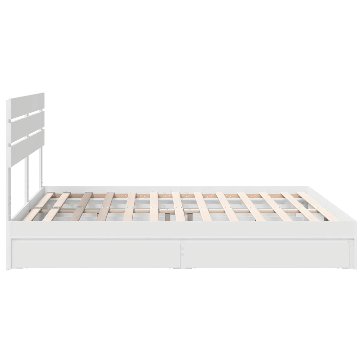 vidaXL Storage Bed with Drawer White 180 x 200 cm Engineered Wood