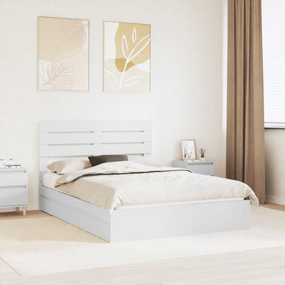 vidaXL Storage Bed with Headboard White 160 x 200 cm Engineered Wood