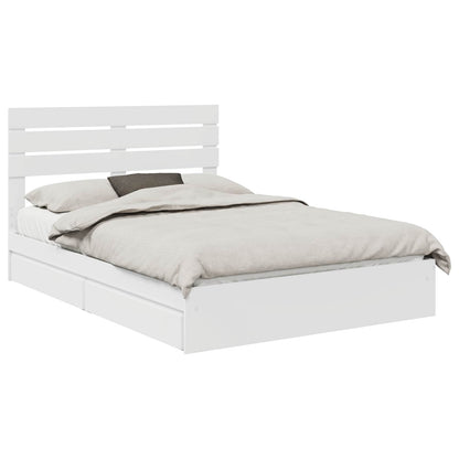 vidaXL Storage Bed with Headboard White 160 x 200 cm Engineered Wood