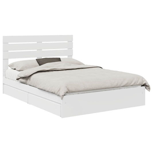vidaXL Storage Bed with Headboard White 160 x 200 cm Engineered Wood