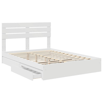 vidaXL Storage Bed with Headboard White 160 x 200 cm Engineered Wood