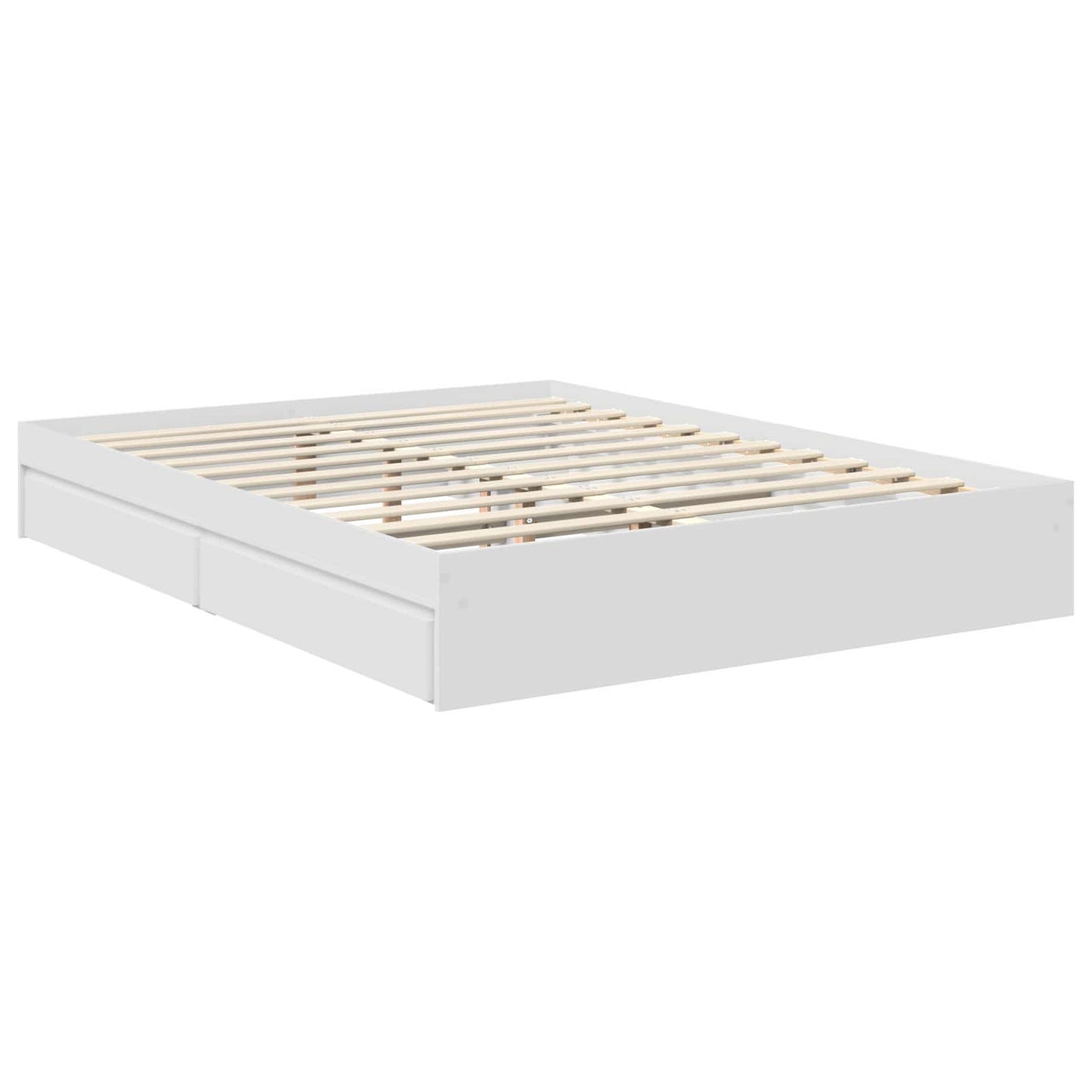 vidaXL Storage Bed with Headboard White 160 x 200 cm Engineered Wood