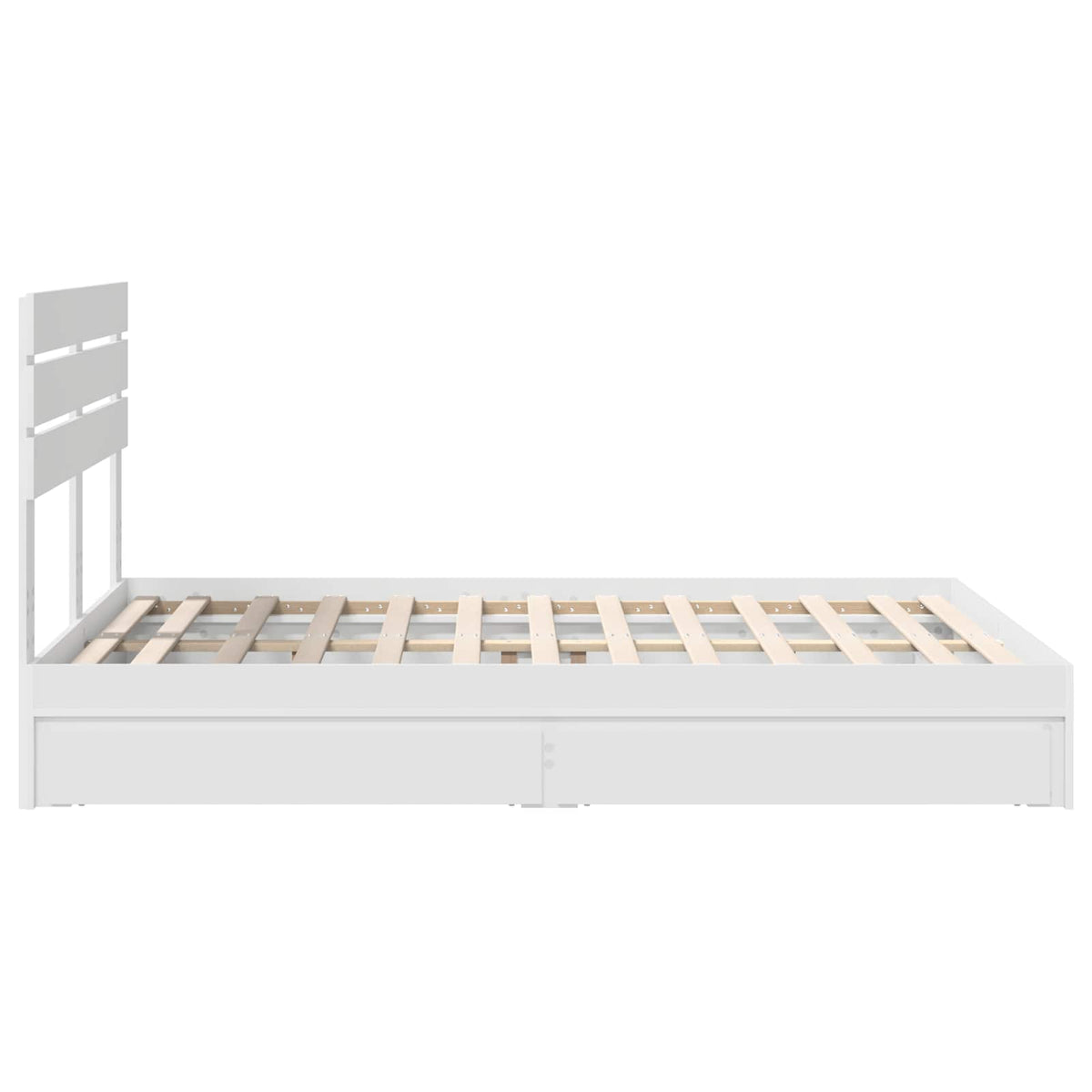 vidaXL Storage Bed with Drawer White 160 x 200 cm Engineered Wood
