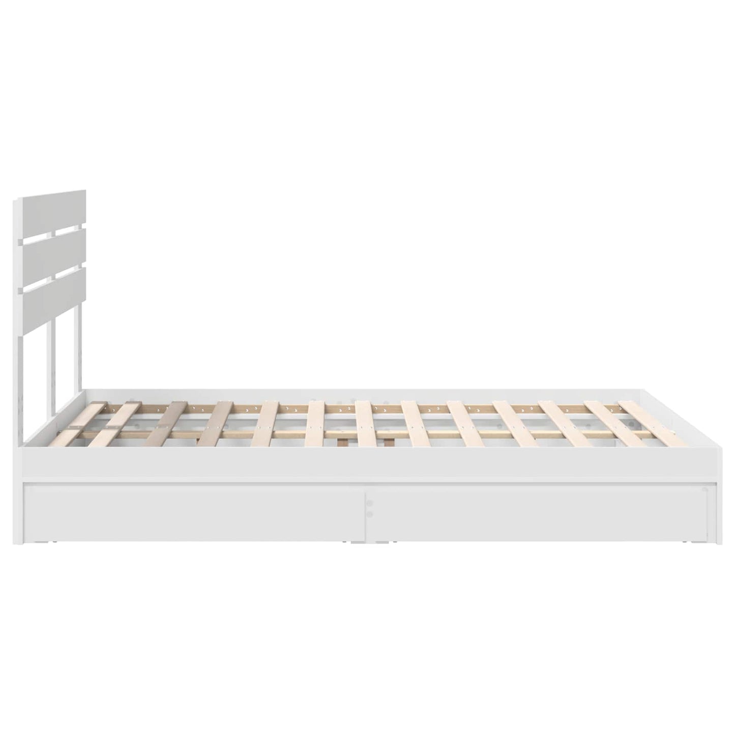 vidaXL Storage Bed with Headboard White 160 x 200 cm Engineered Wood