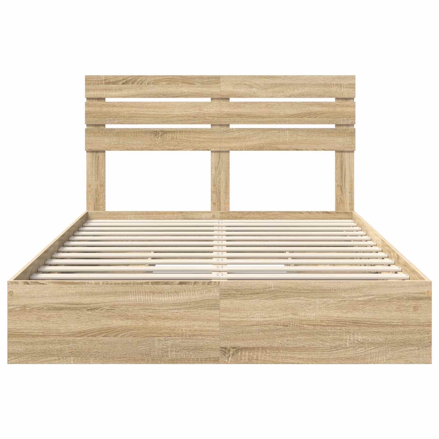 vidaXL Storage Bed with Drawer Sonoma Oak 160 x 200 cm Engineered Wood