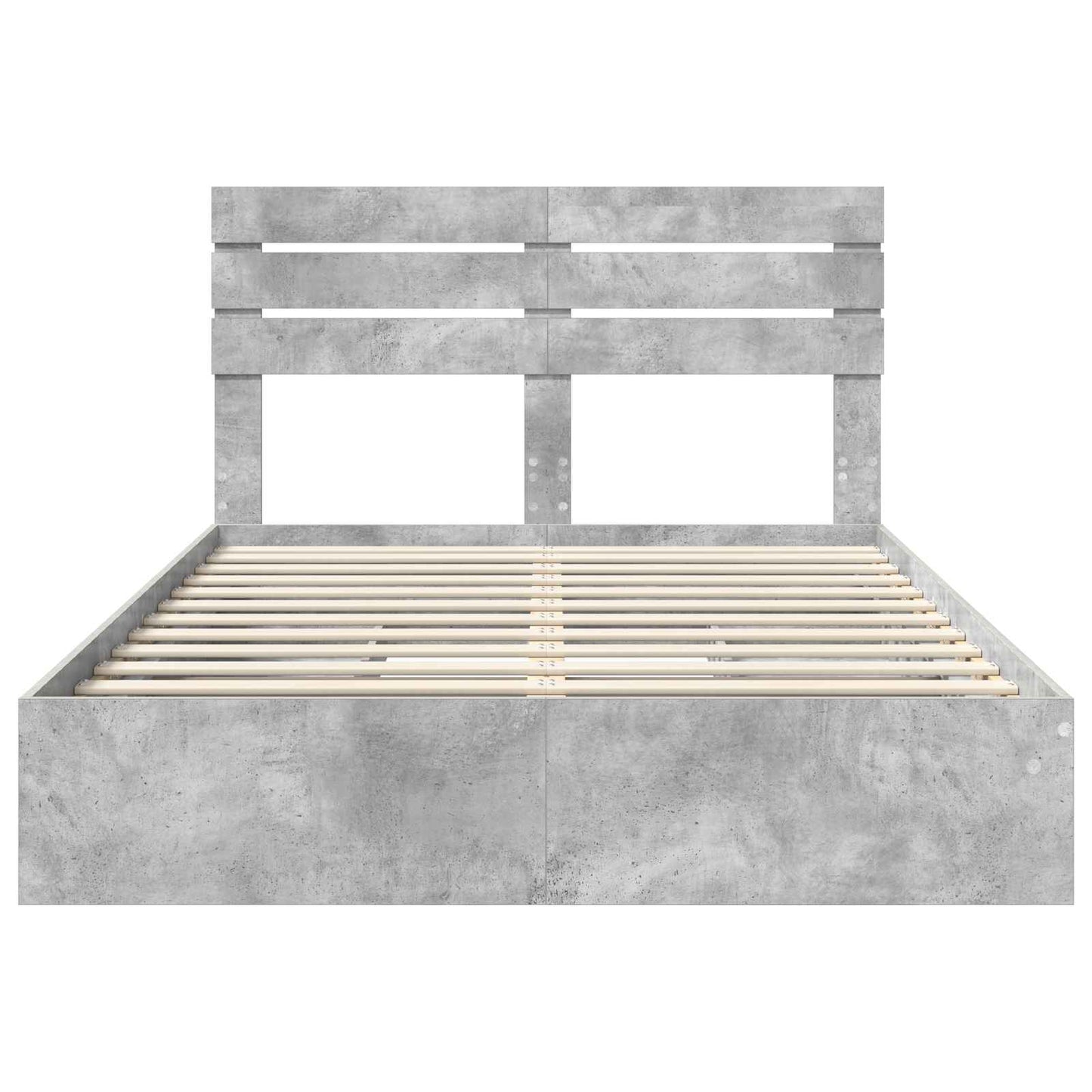 vidaXL Storage Bed Concrete Grey 150 x 200 cm Engineered Wood