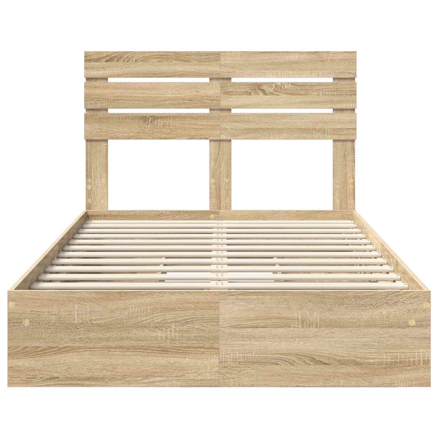 vidaXL Storage Bed with Drawer Sonoma Oak 135 x 190 cm Engineered Wood