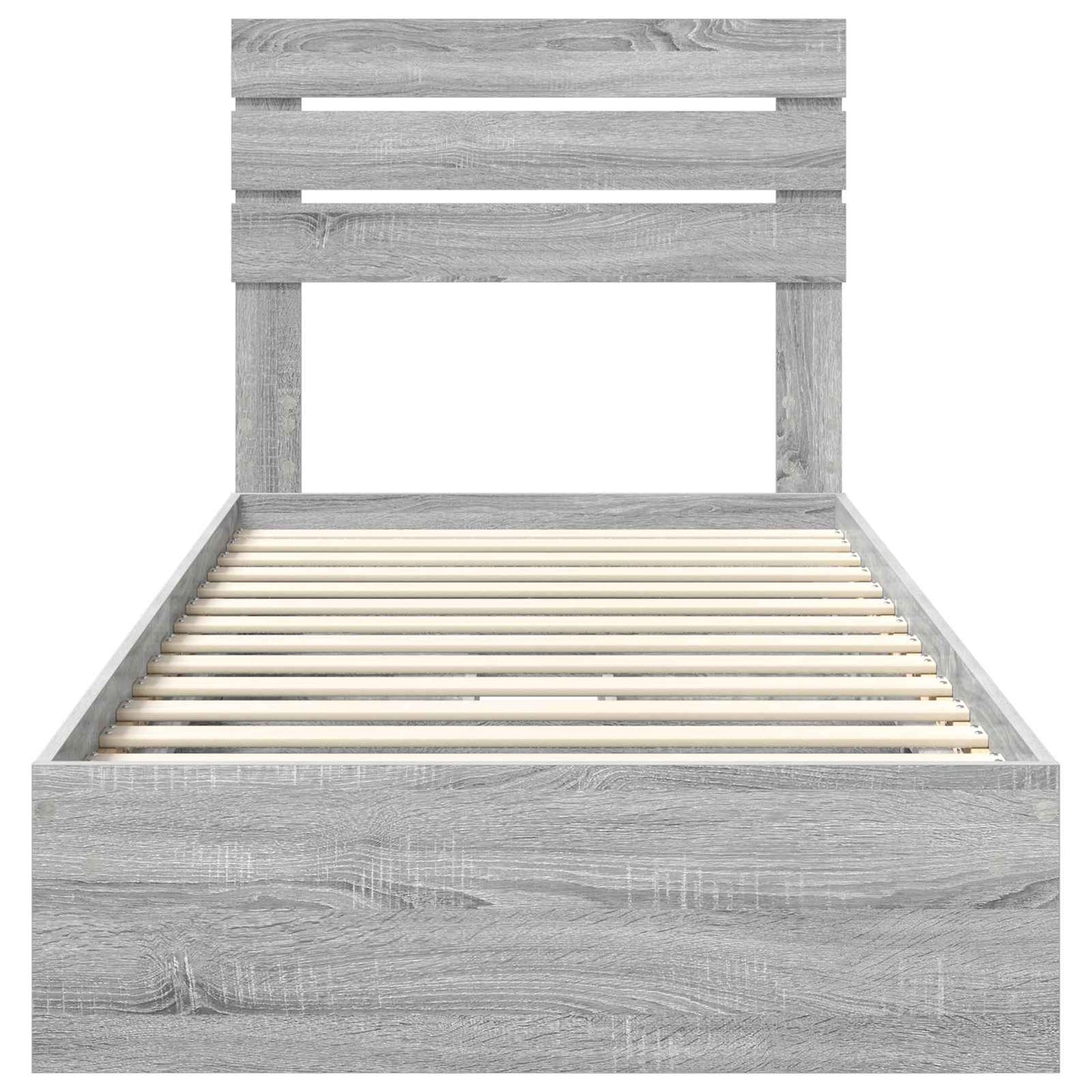 vidaXL Storage Bed Grey Sonoma 100 x 200 cm Engineered Wood