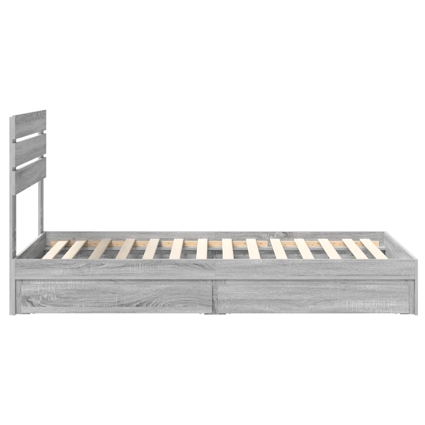 vidaXL Storage Bed Grey Sonoma 100 x 200 cm Engineered Wood