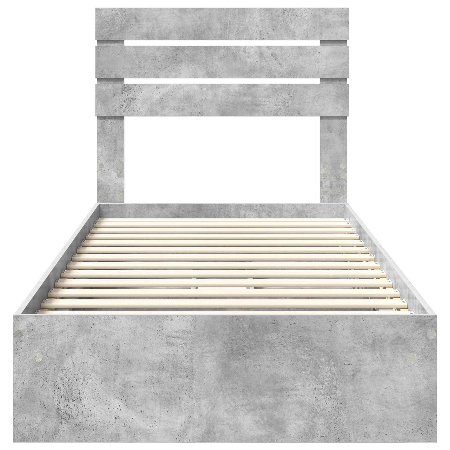vidaXL Storage Bed Concrete Grey 90 x 190 cm Engineered Wood