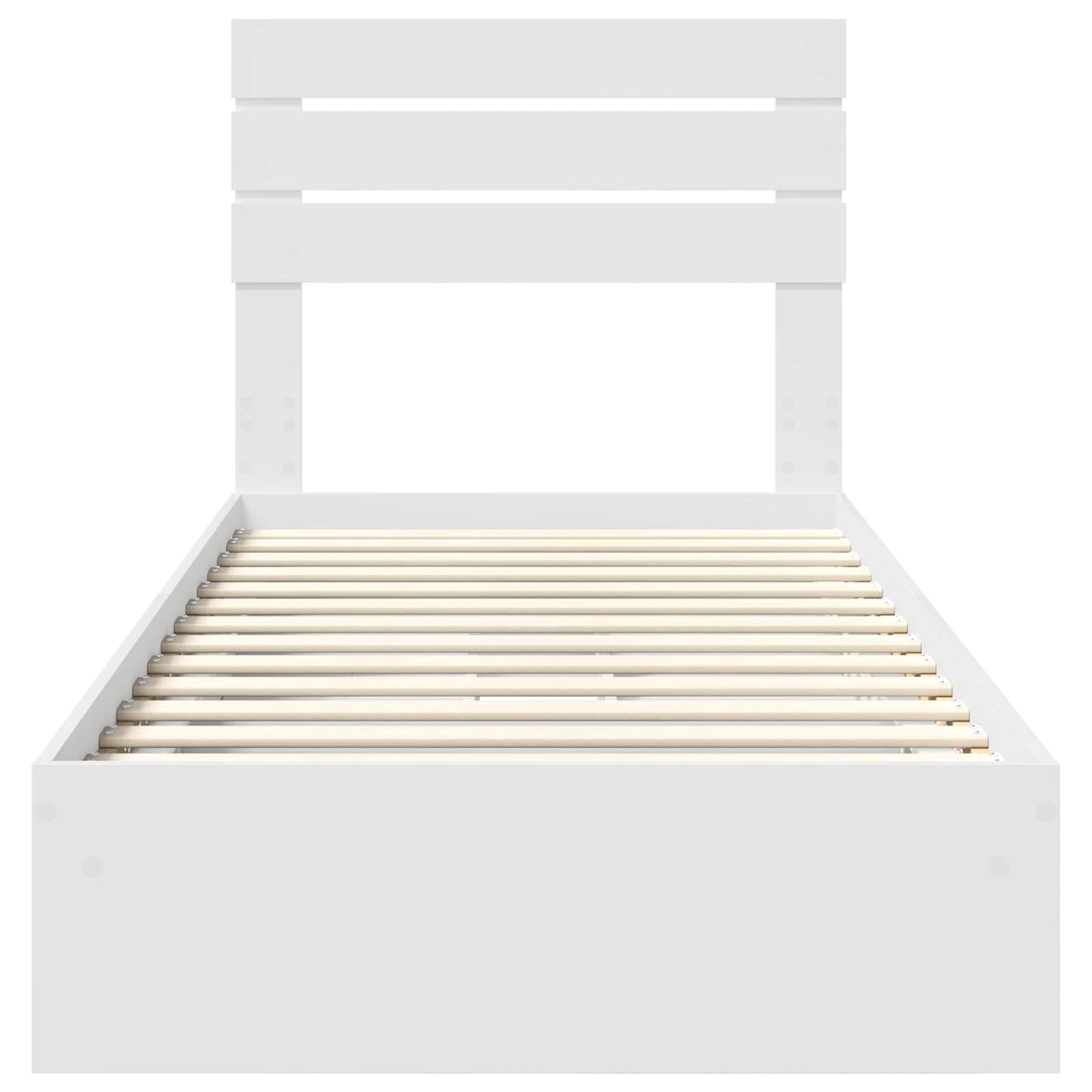 vidaXL Storage Bed with Headboard White 75 x 190 cm Engineered Wood