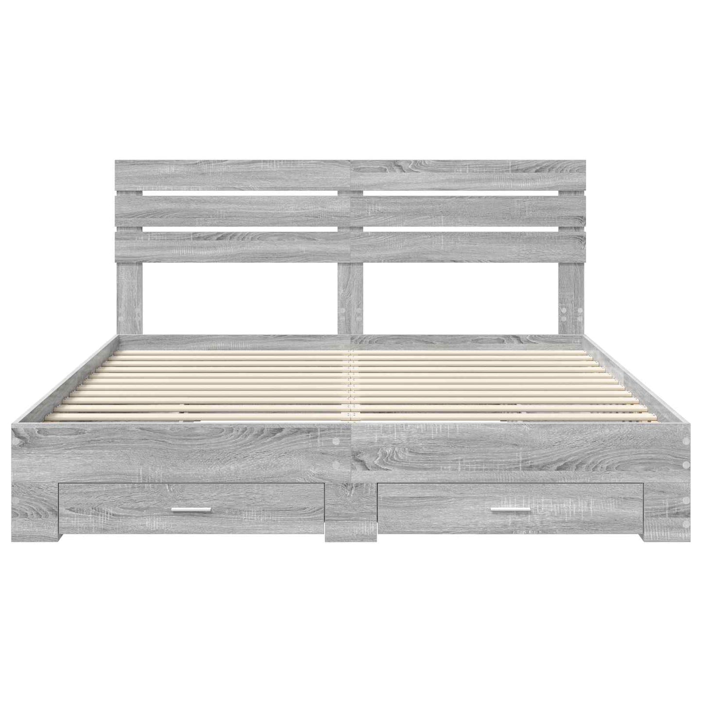 vidaXL Bed Frame with Drawer with Headboard Manual Engineered Wood