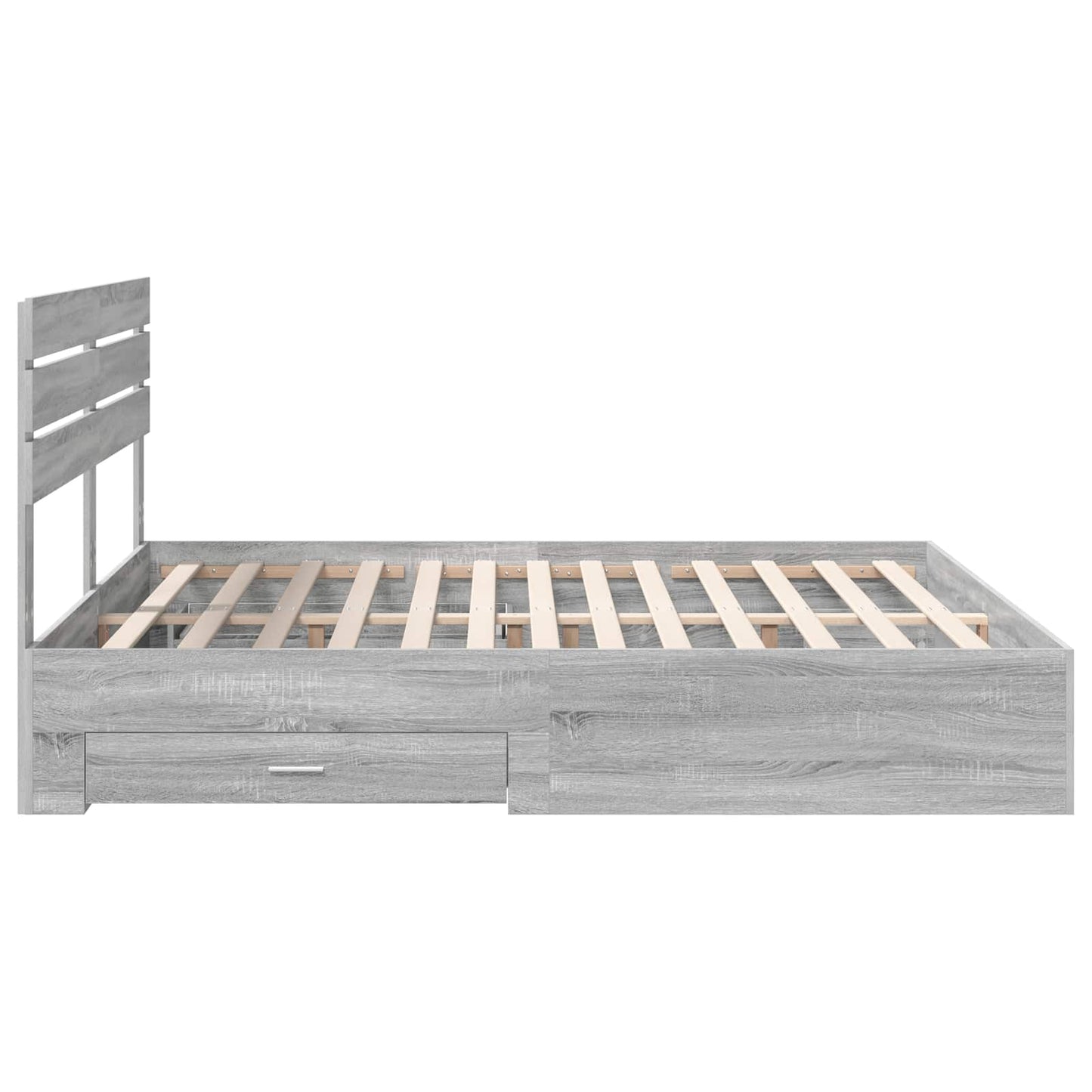 vidaXL Bed Frame with Drawer with Headboard Manual Engineered Wood