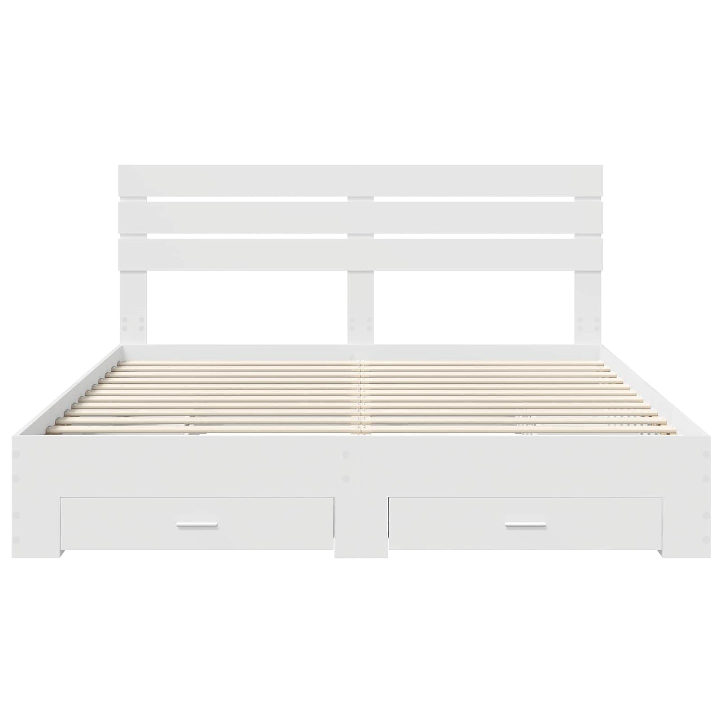 vidaXL Bed Frame with Drawer with Headboard Manual Engineered Wood
