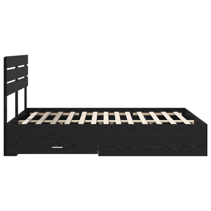 vidaXL Bed Frame with Drawer with Headboard Manual Engineered Wood