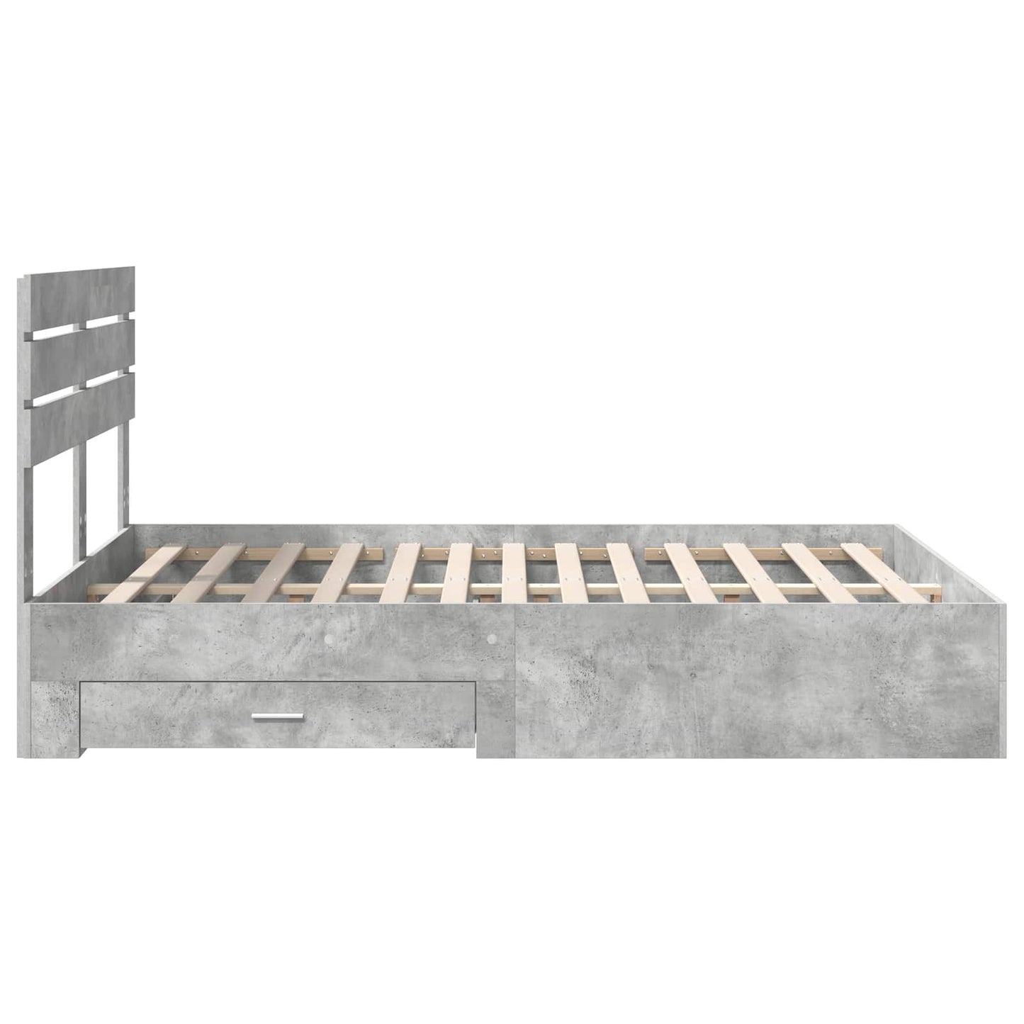 vidaXL Bed Frame with Drawer with Headboard Manual Engineered Wood