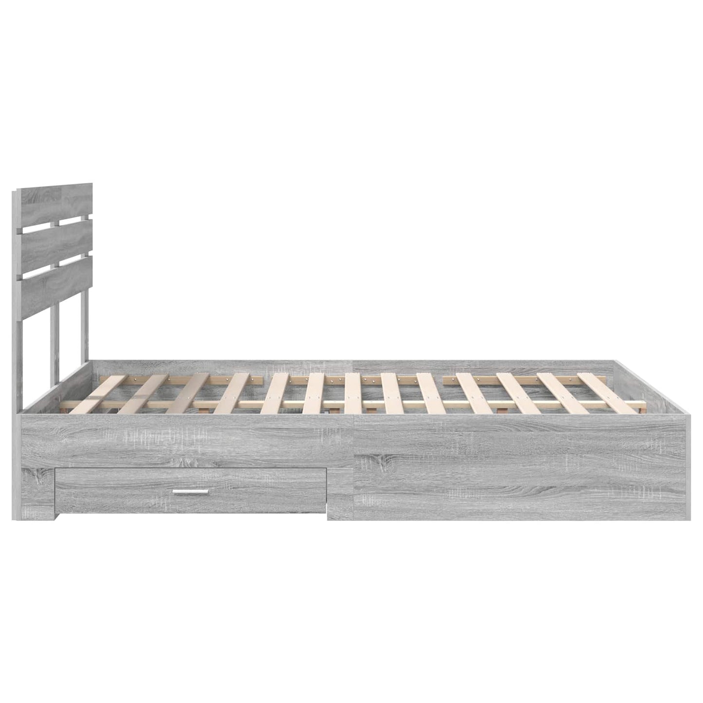 vidaXL Bed Frame with Drawer with Headboard Manual Engineered Wood