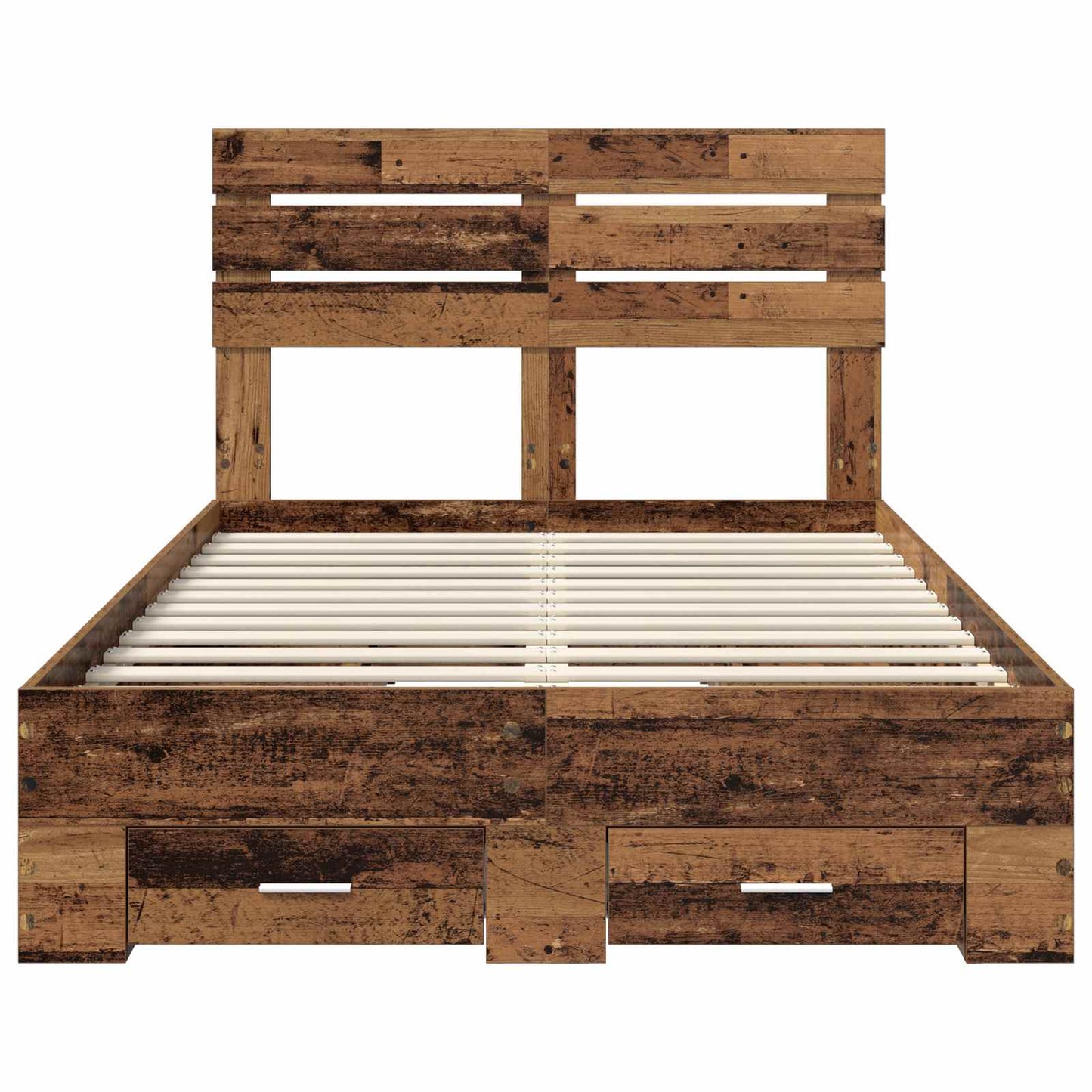 vidaXL Bed Frame with Drawer with Headboard Manual Engineered Wood