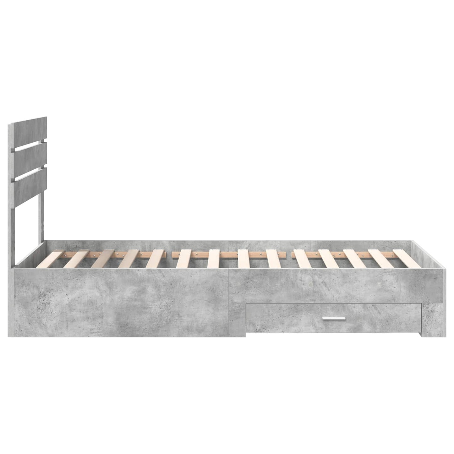 vidaXL Bed Frame with Drawer with Headboard Manual Engineered Wood