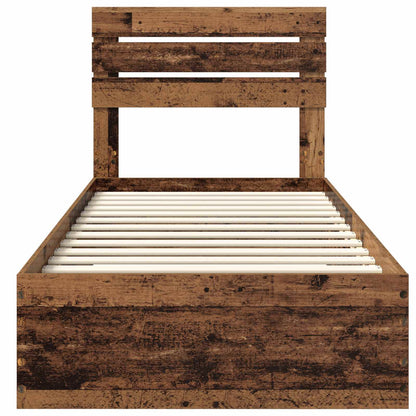 vidaXL Bed Frame with Drawer with Headboard Manual Engineered Wood