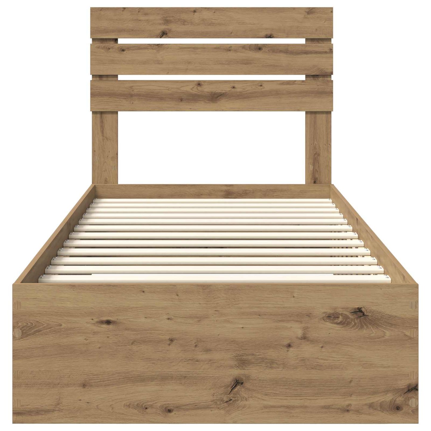 vidaXL Bed Frame with Drawer Artisan Oak 100 x 200 cm Engineered Wood