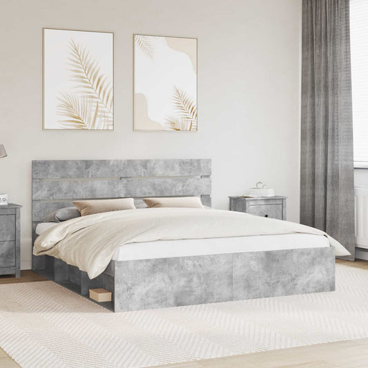 vidaXL Bed Frame with Headboard Concerte 180 x 200 cm Solid Pine Wood
