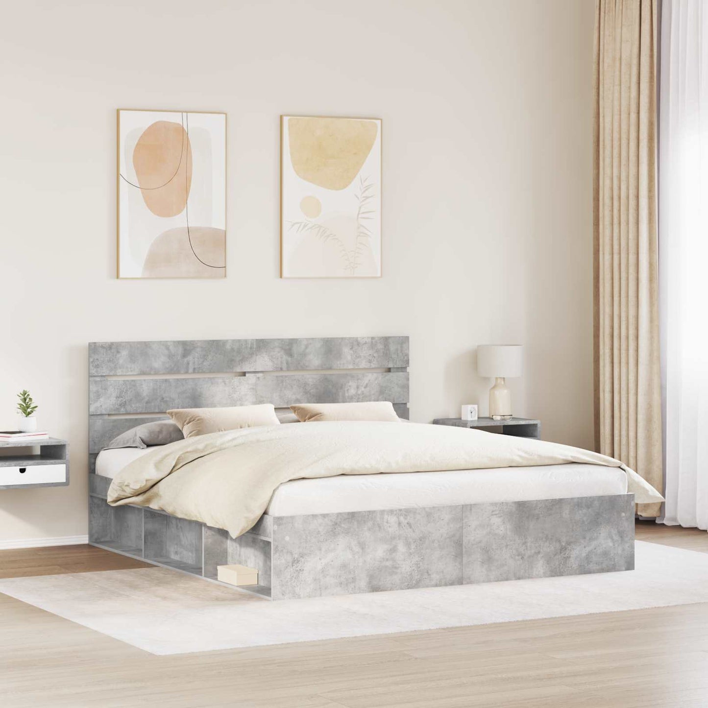 vidaXL Bed Frame with Headboard Concerte 180 x 200 cm Solid Pine Wood