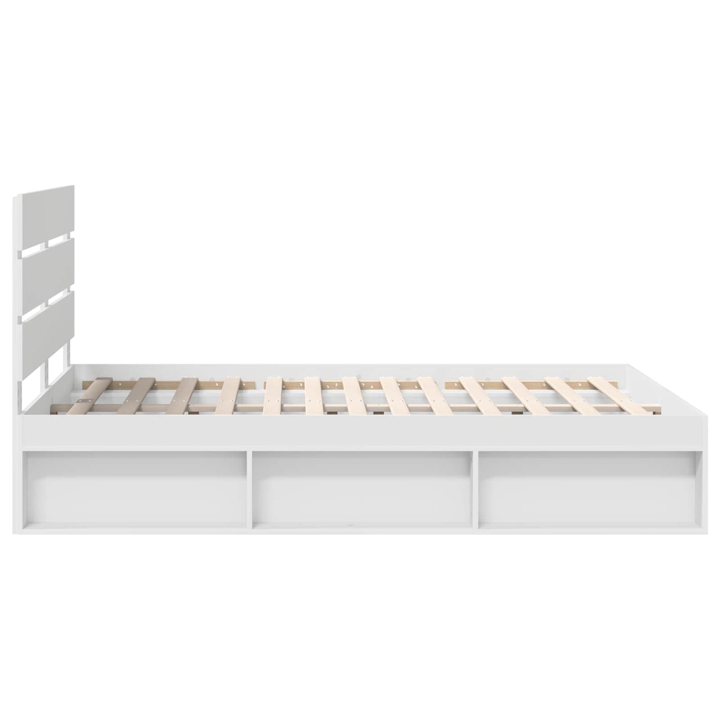 vidaXL Bed Frame with Headboard White 150 x 200 cm Solid Pine Wood