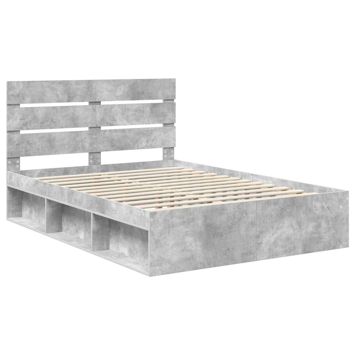 vidaXL Bed Frame with Headboard Concerte 140 x 190 cm Solid Pine Wood