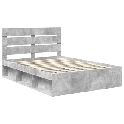 vidaXL Bed Frame with Headboard Concerte 140 x 190 cm Solid Pine Wood