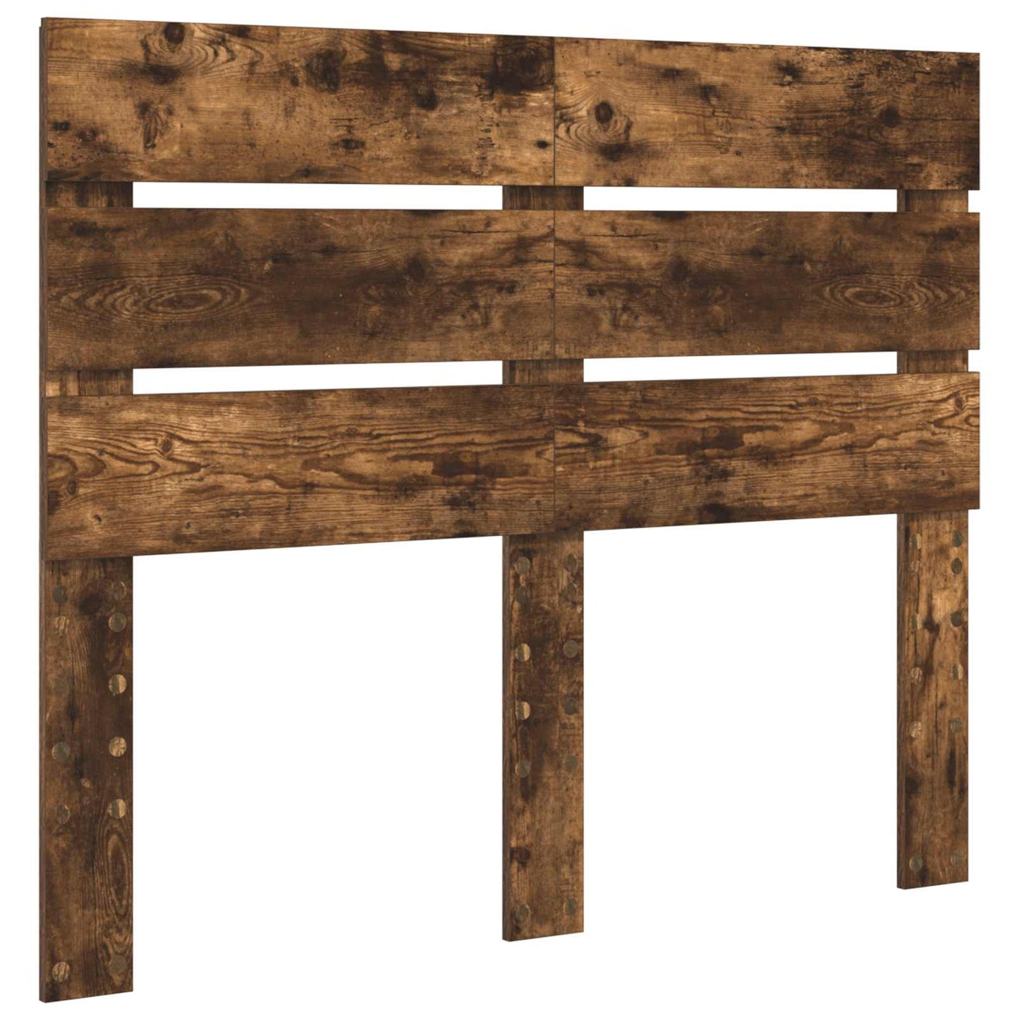 vidaXL Bed Frame Smoked Oak 135 x 190 cm Solid Pine Wood