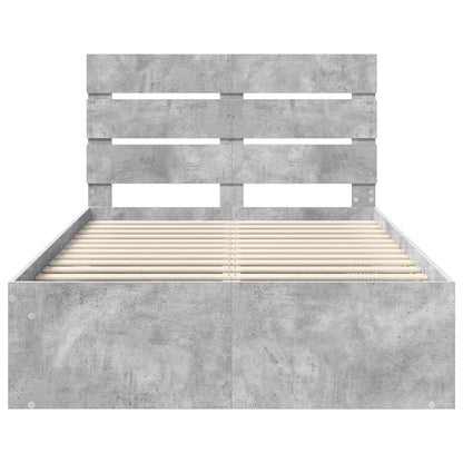 vidaXL Bed Frame with Headboard Concerte 120 x 200 cm Solid Pine Wood