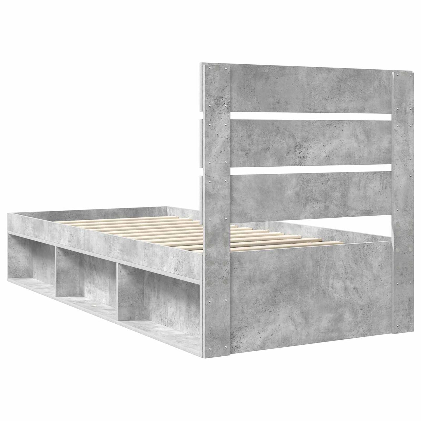 vidaXL Bed Frame Concerte Grey 90 x 190 cm Solid Pine Wood