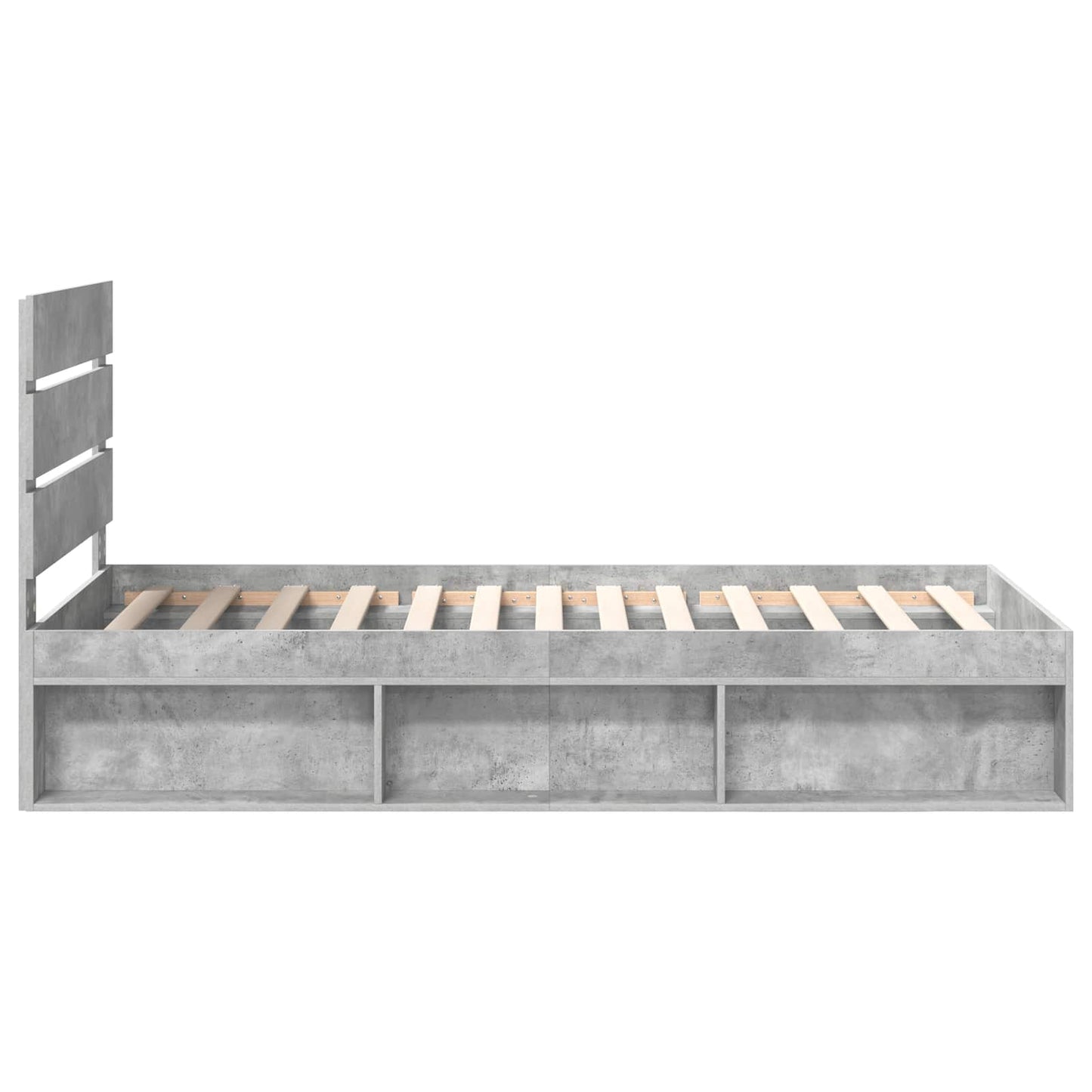 vidaXL Bed Frame Concerte Grey 75 x 190 cm Solid Pine Wood