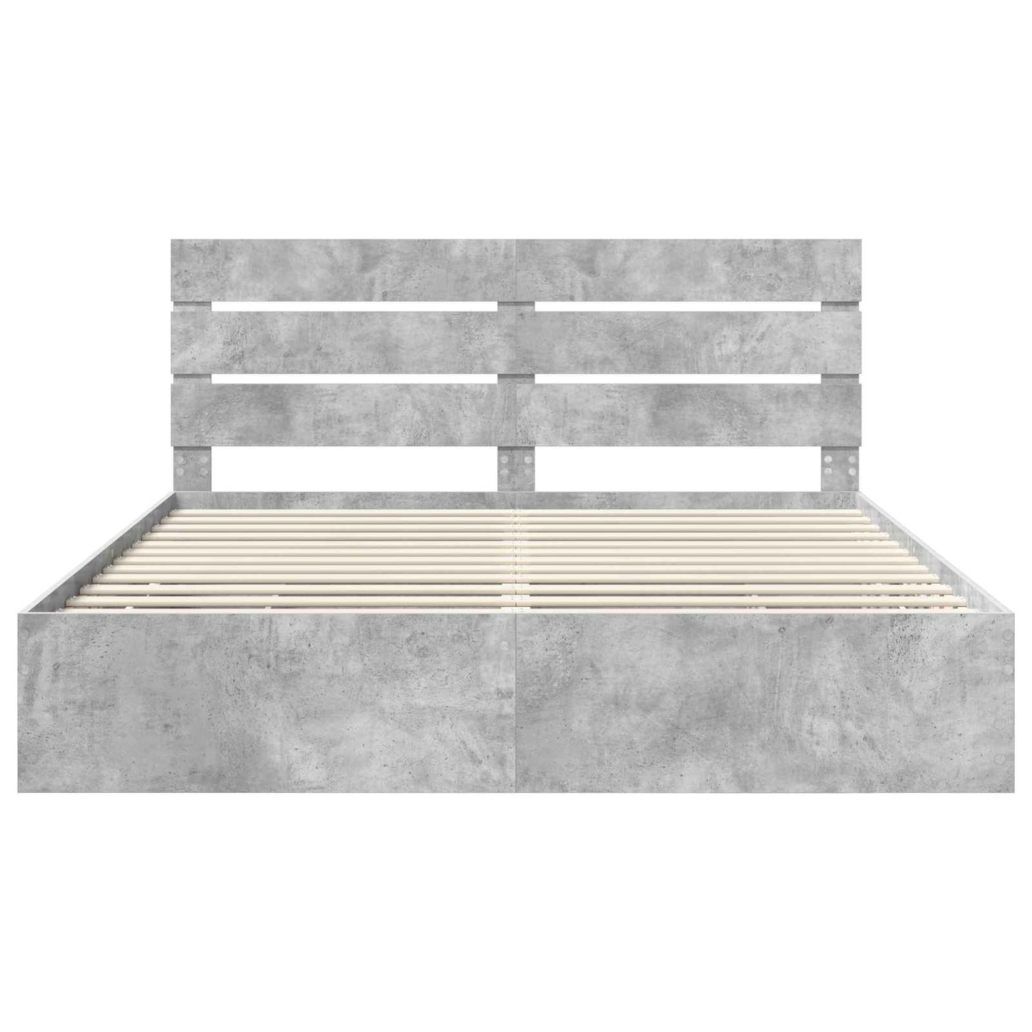 vidaXL Bed Frame with Drawer Concrete Grey 180 x 200 cm Engineer Wood