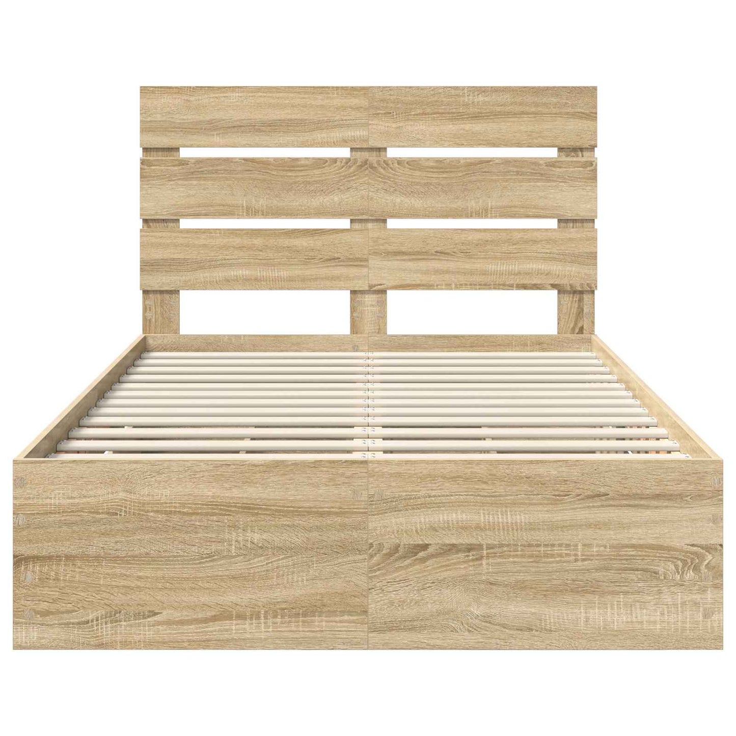 vidaXL Bed Frame with Drawer Sonoma Oak 120 x 200 cm Engineer Wood
