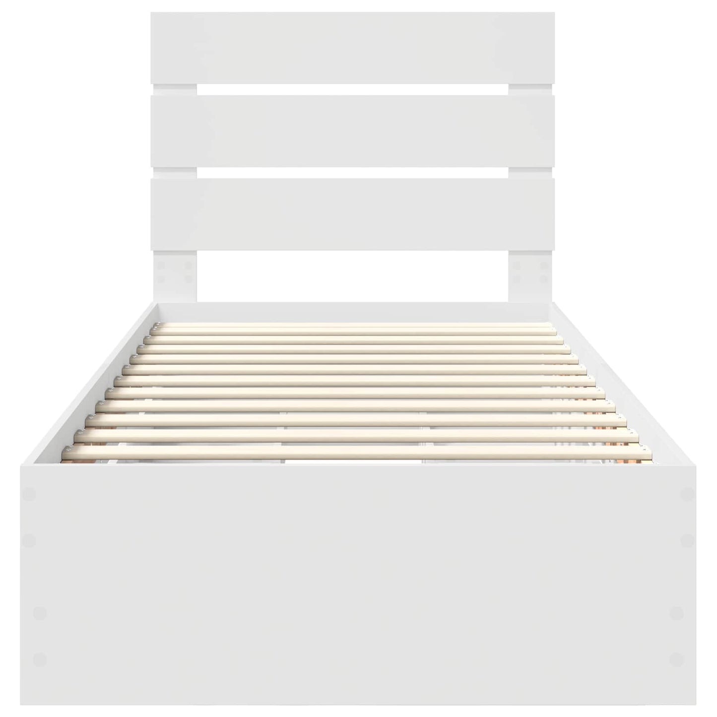 vidaXL Bed Frame with Drawer White 100 x 200 cm Engineer Wood