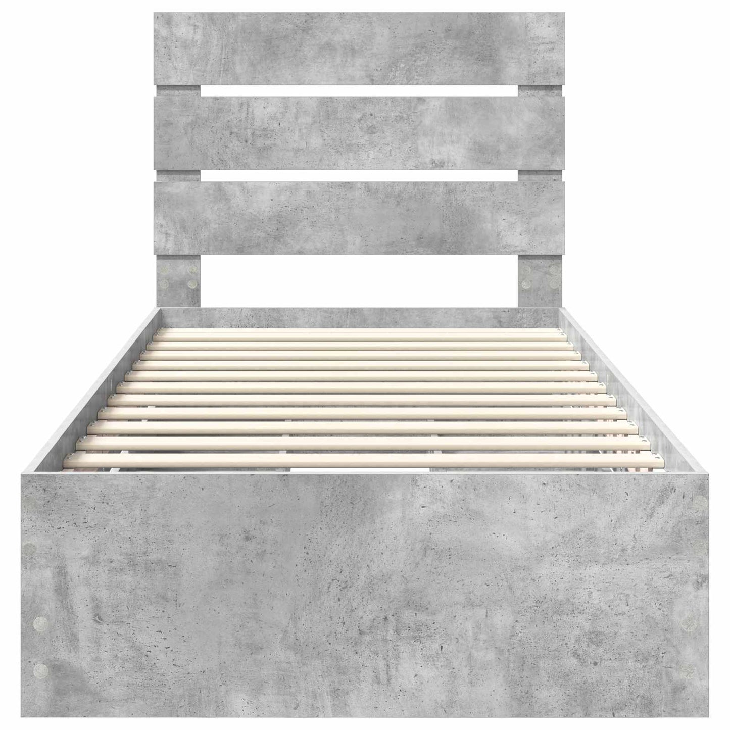 vidaXL Bed Frame with Drawer Concrete Grey 90 x 190 cm Engineer Wood