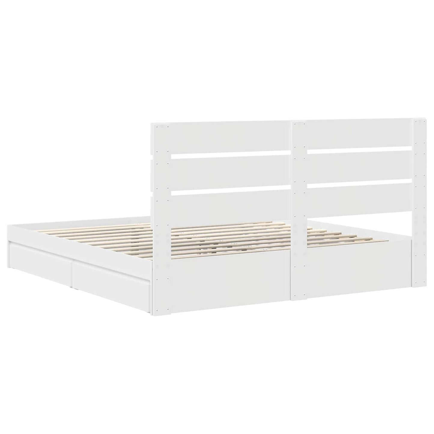 vidaXL Storage Bed with Headboard White 180 x 200 cm Engineered Wood