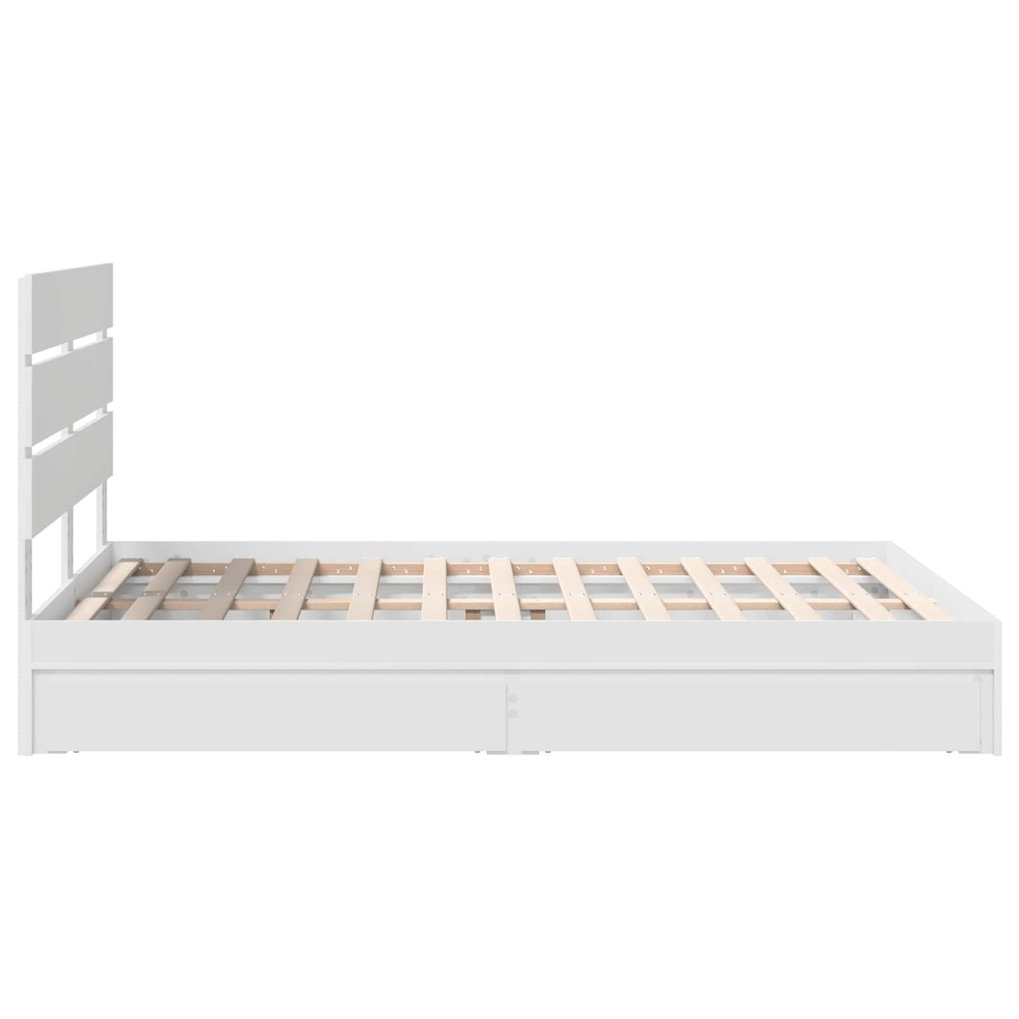 vidaXL Storage Bed with Headboard White 160 x 200 cm Engineered Wood