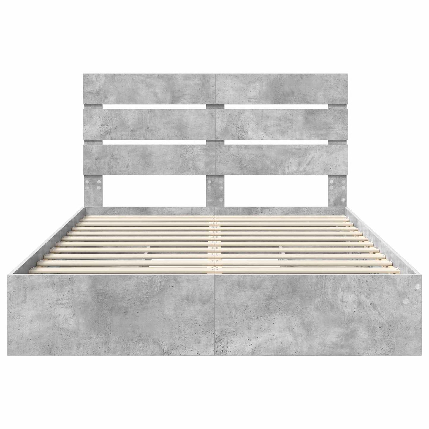 vidaXL Storage Bed Concrete Grey 150 x 200 cm Engineered Wood