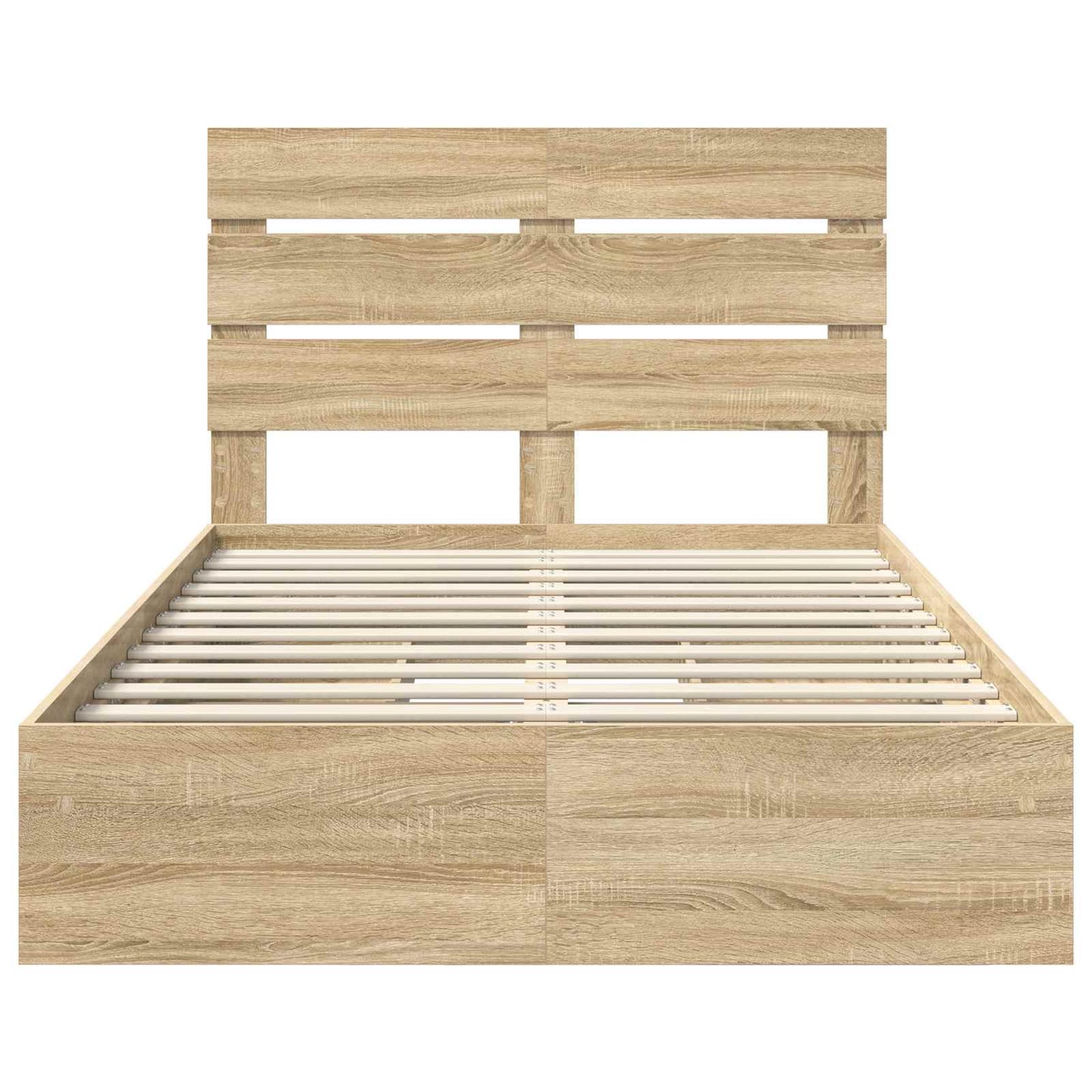 vidaXL Storage Bed with Drawer Sonoma Oak 135 x 190 cm Engineered Wood