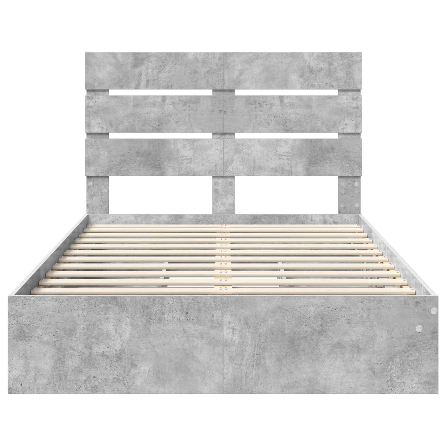 vidaXL Storage Bed Concrete Grey 135 x 190 cm Engineered Wood
