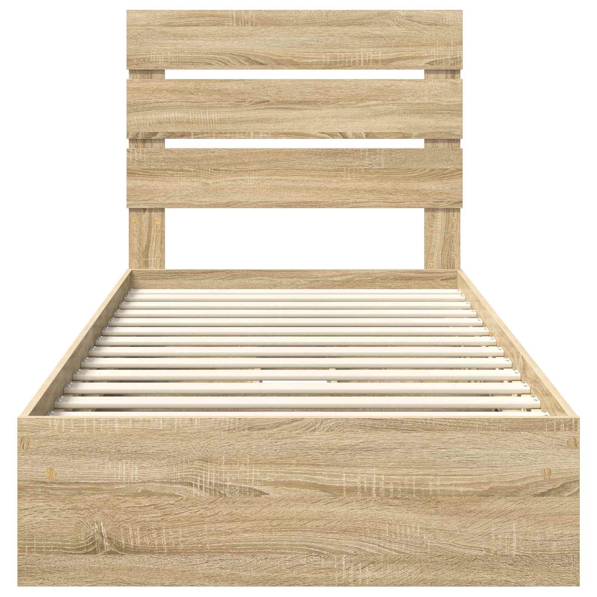 vidaXL Storage Bed with Drawer Sonoma Oak 100 x 200 cm Engineered Wood