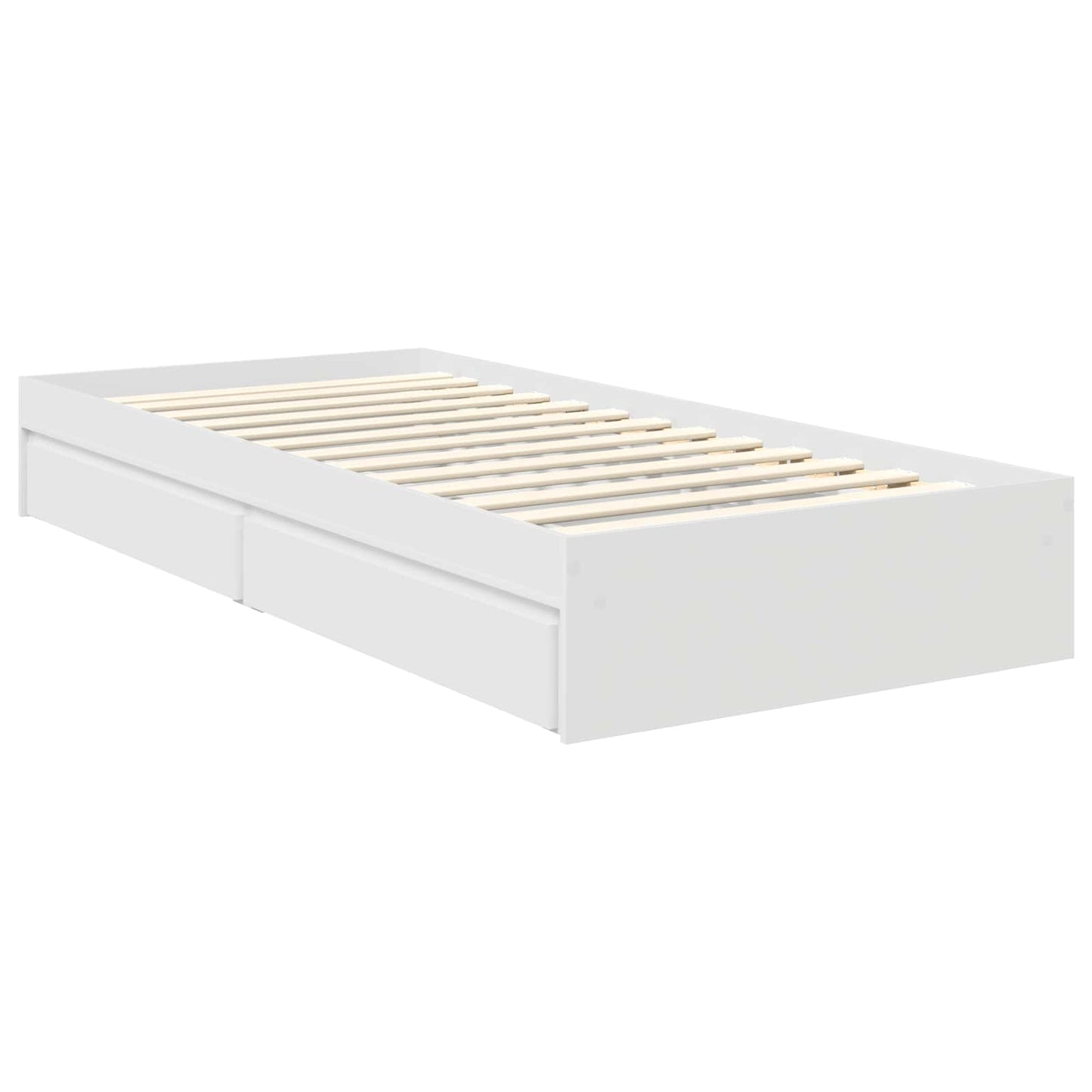 vidaXL Storage Bed with Headboard White 70 x 190 cm Engineered Wood