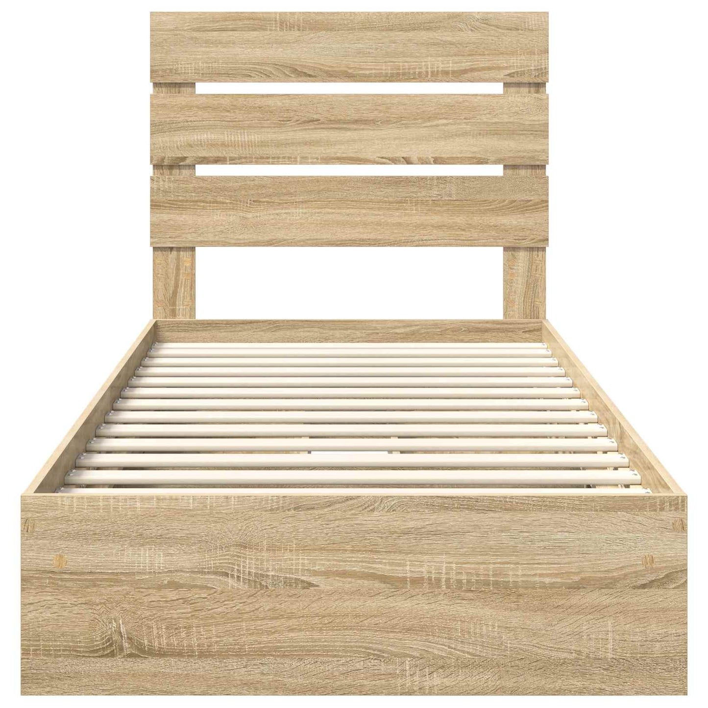 vidaXL Storage Bed with Drawer Sonoma Oak 70 x 190 cm Engineered Wood