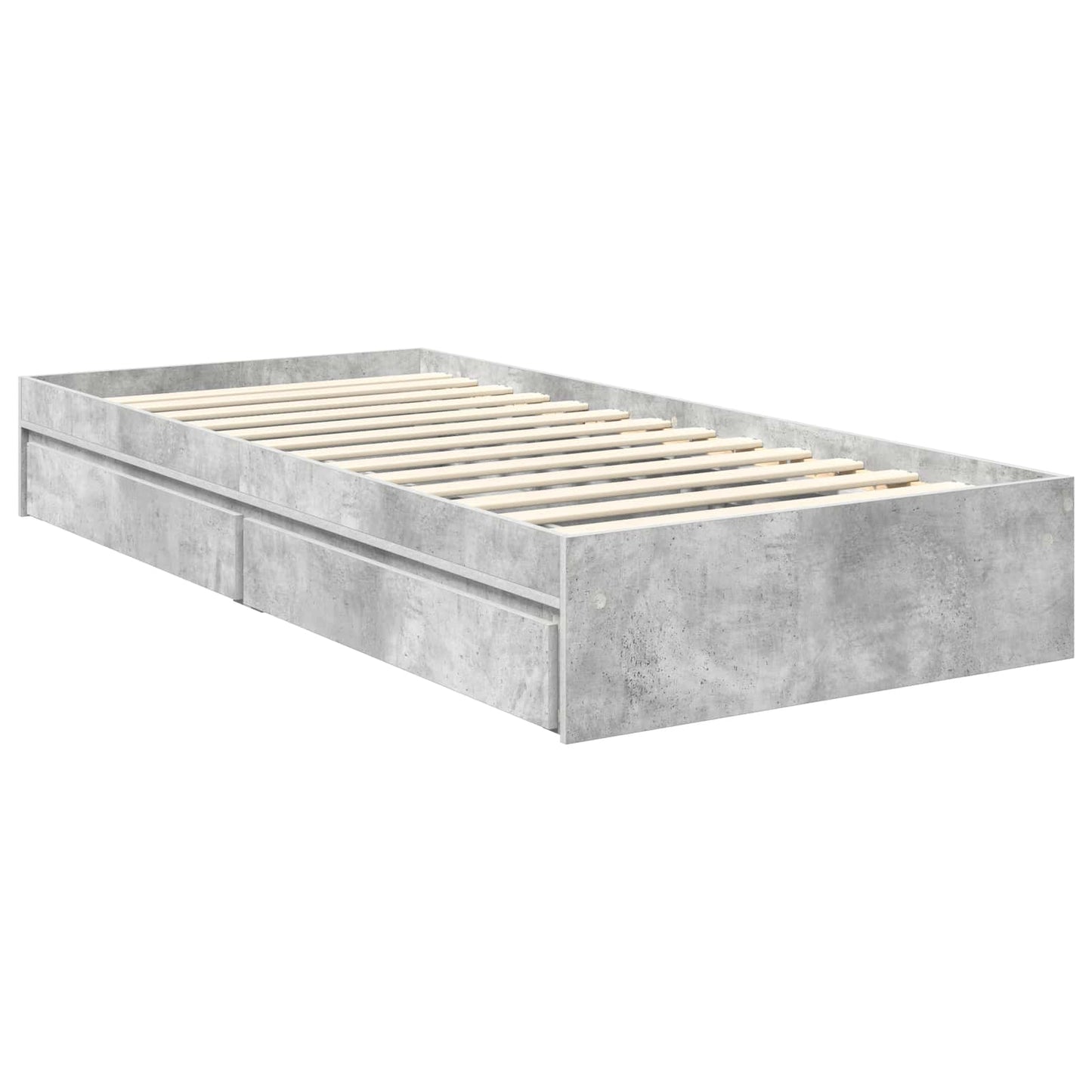 vidaXL Storage Bed Concrete Grey 70 x 190 cm Engineered Wood