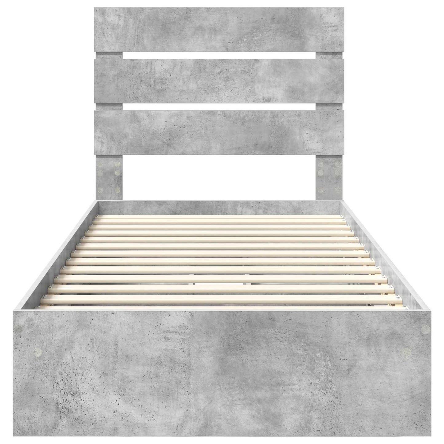 vidaXL Storage Bed Concrete Grey 70 x 190 cm Engineered Wood