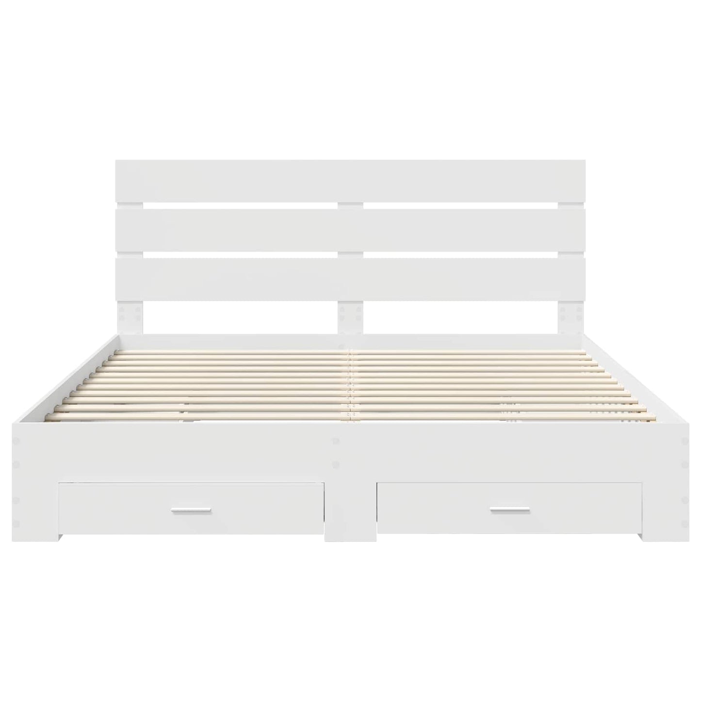 vidaXL Bed Frame with Drawer White 180 x 200 cm Engineered Wood