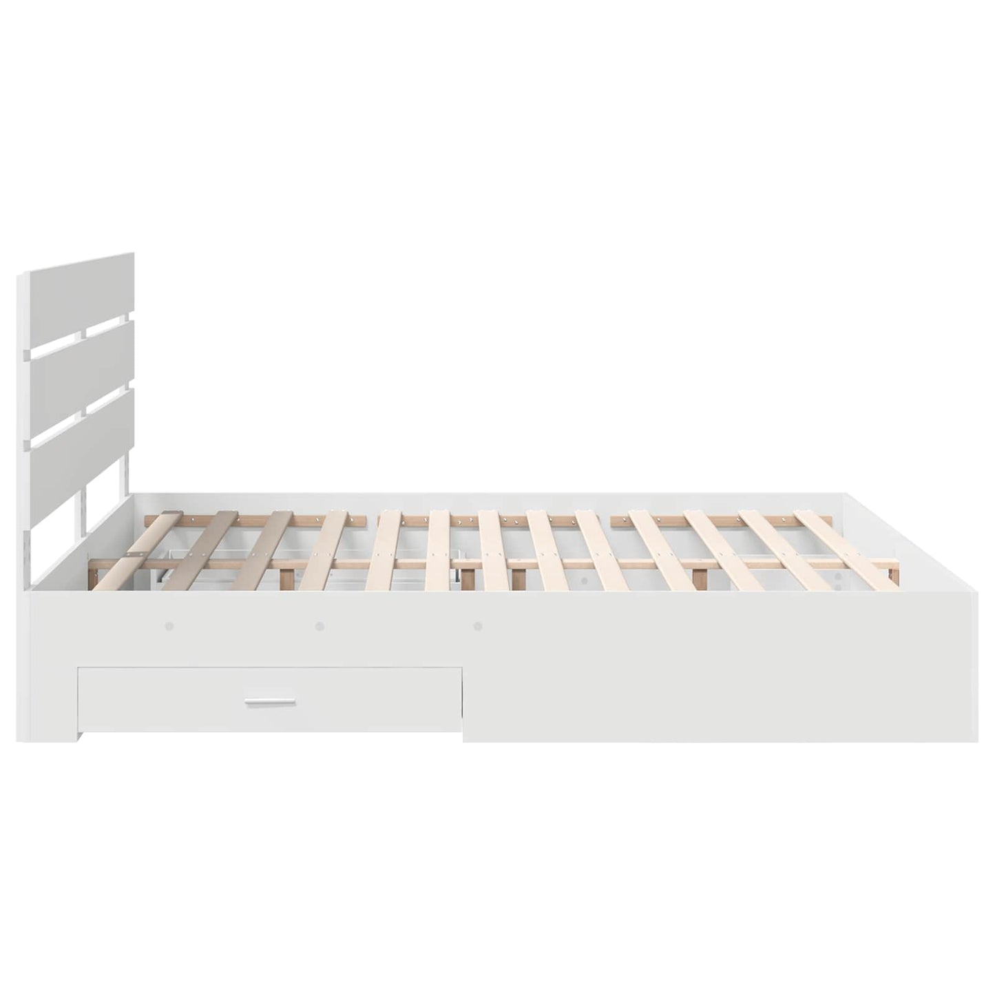 vidaXL Bed Frame with Drawer White 180 x 200 cm Engineered Wood